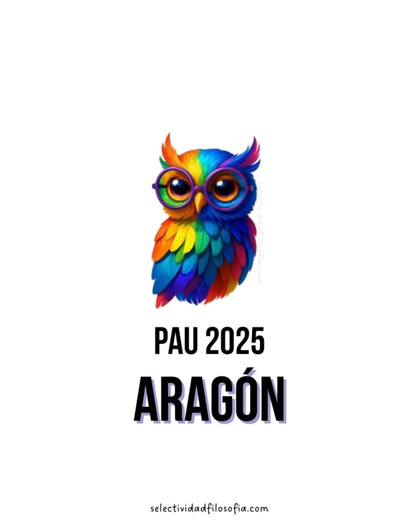 PAU 2025 FILOSOFÍA ARAGÓN, estructura del examen, preguntas y puntuaciones y autores filósofos y filósofas que entran.