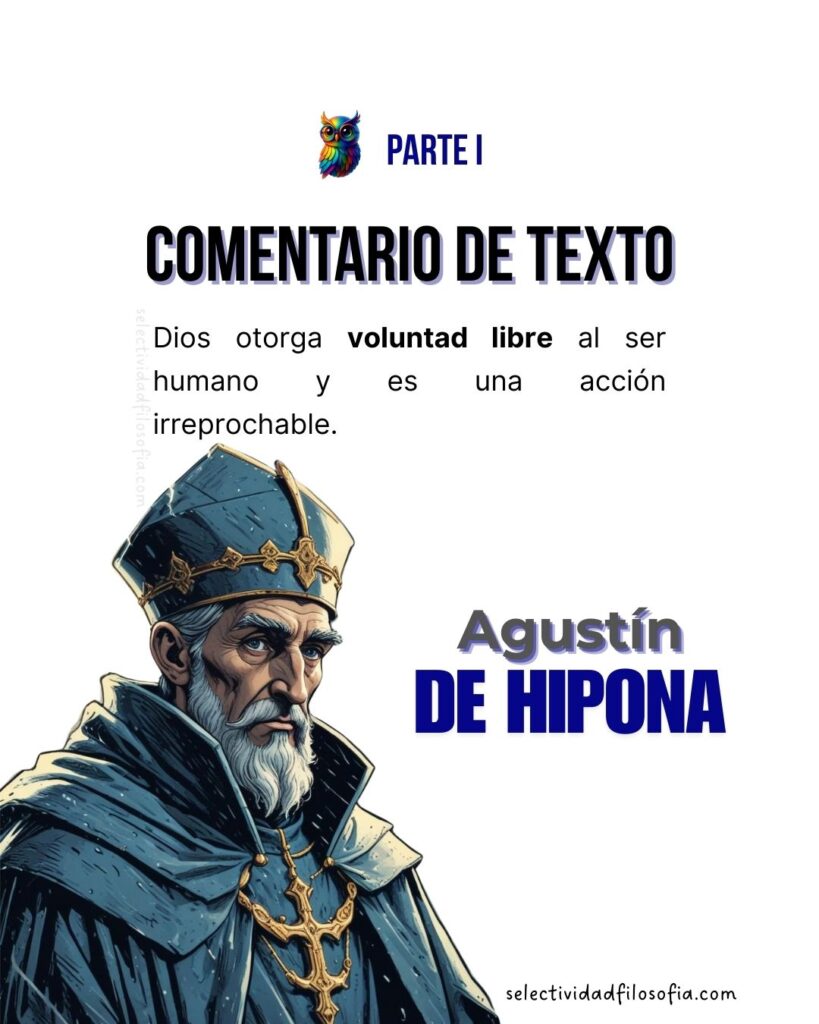 PAU 2025 FILOSOFÍA MADRID, parte 1 del examen, comentario de texto de San Agustín de Hipona.