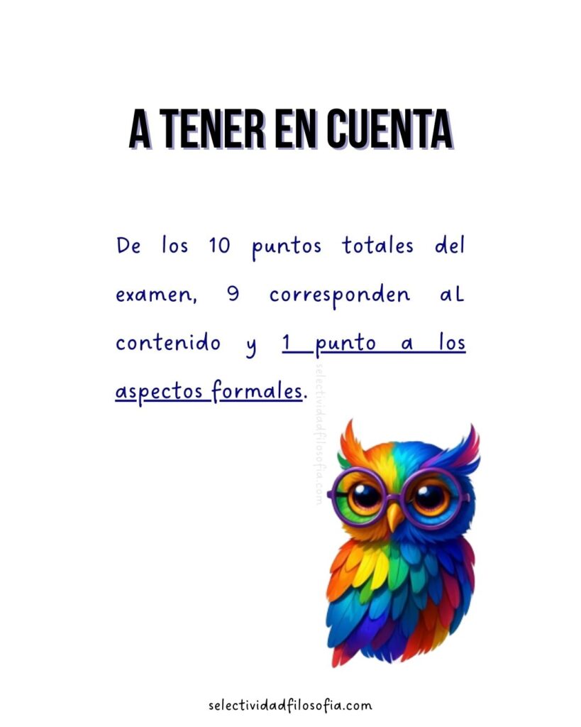 PAU 2025 NAVARRA FILOSOFÍA examen: estructura y puntuación de contenidos y forma
