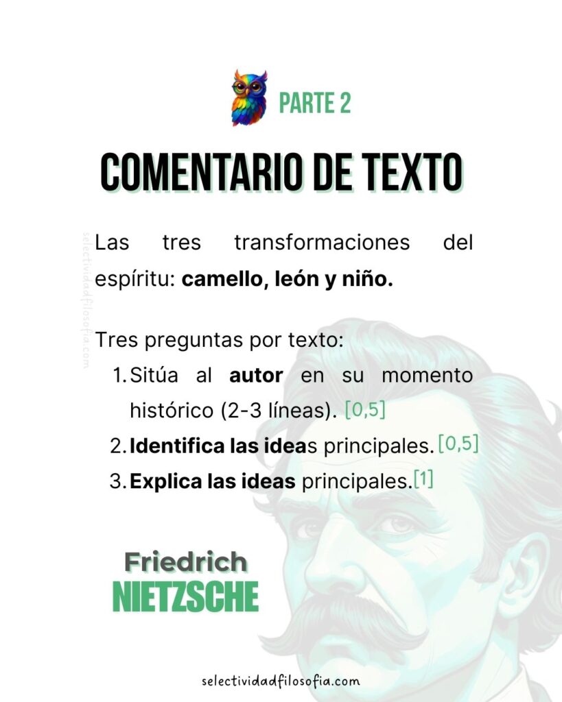 PAU 2025 CASTILLA LA MANCHA FILOSOFÍA. parte 2 comentario de texto de Nietzsche