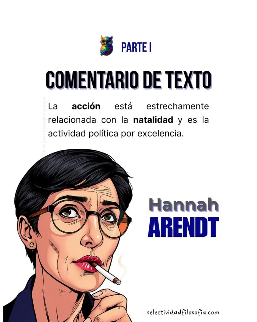 PAU 2025 FILOSOFÍA MADRID, parte 1 del examen, comentario de texto de Hannah Arendt.