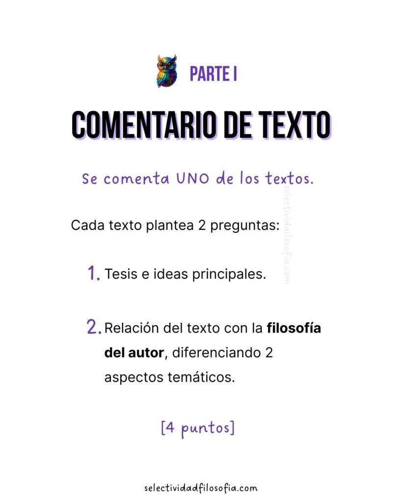 PAU 2025 FILOSOFÍA CANTABRIA examen de selectividad, ejercicio de comentario de texto que pide localizar tema y tesis, ideas y relacionar con otros autores a Tomás de Aquino y Hannah Arendt.