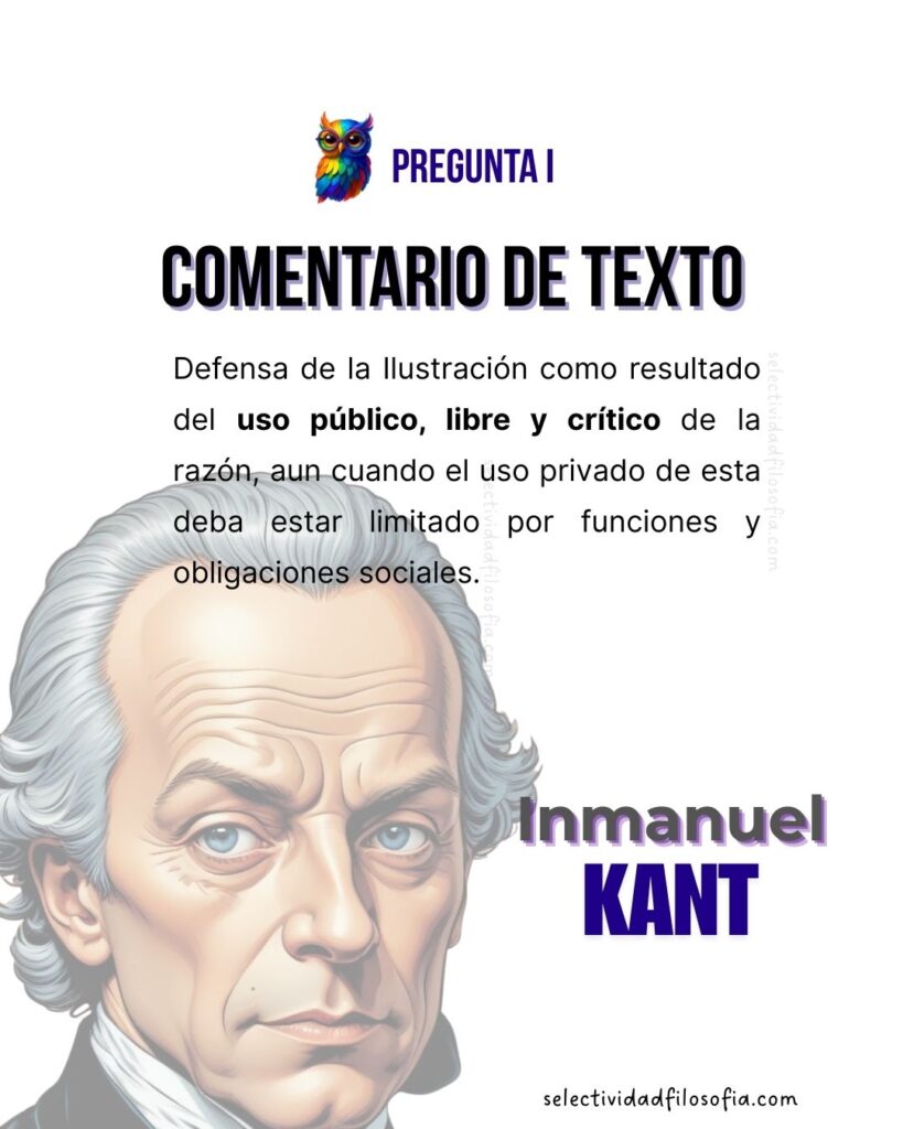 1 PAU 2025 FILOSOFÍA LA RIOJA, pregunta de comentario de texto sobre Kant