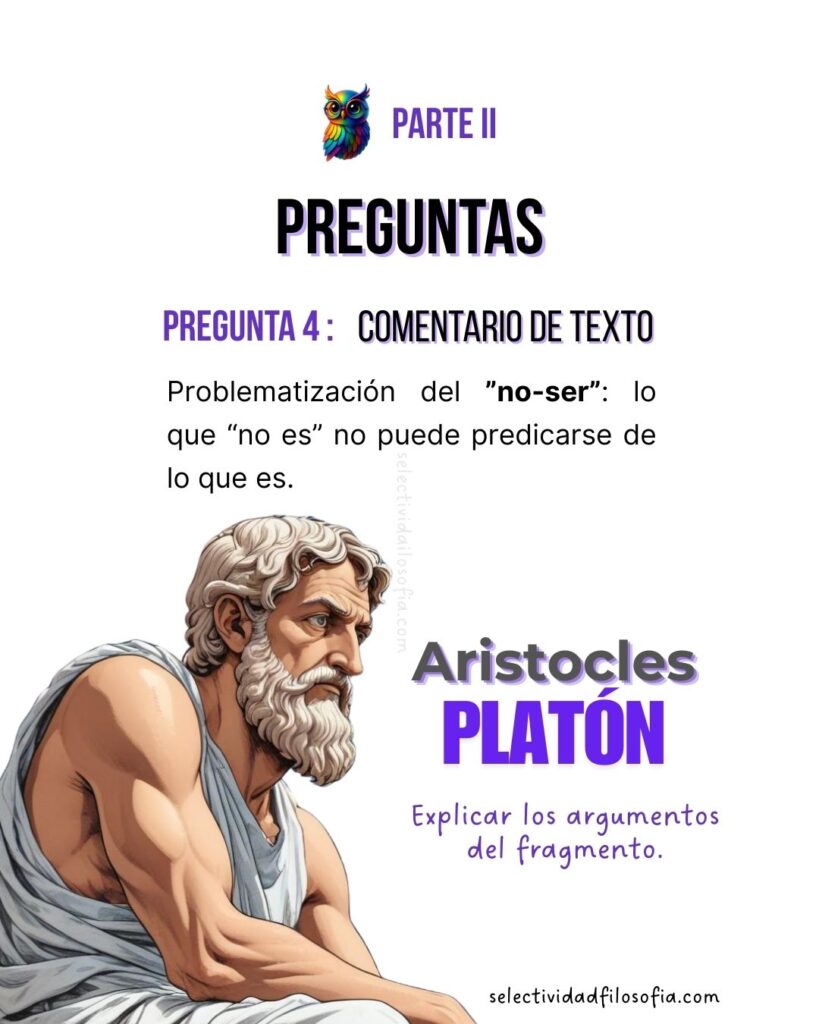 PAU 2025 FILOSOFÍA ASTURIAS examen de selectividad, parte de comentario de texto filosófico sobre Platón.