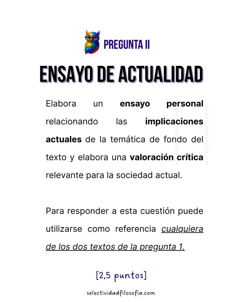 1 PAU 2025 FILOSOFÍA LA RIOJA, pregunta de ensayo de actualidad con valoración crítica, siguiendo las implicaciones temáticas del texto de Descartes o de Kant.