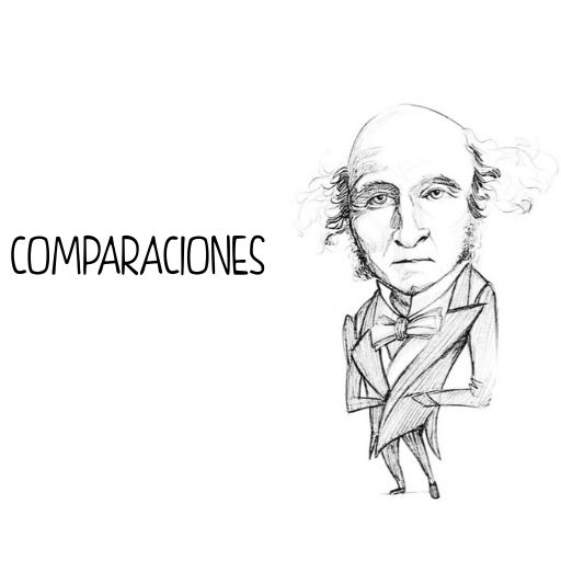 Ilustración de John Stuart Mill de Nacho García en blog educativo SeleFilo de Esther Varela