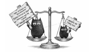 Ilustración del logo del blog SeleFilo en una balanza sobre los criterios éticos del triaje en la covid-19