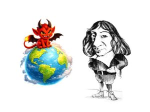 Imagen de Descartes de Nacho García Benavente y del Genio Maligno de SeleFilo - Esther Varela