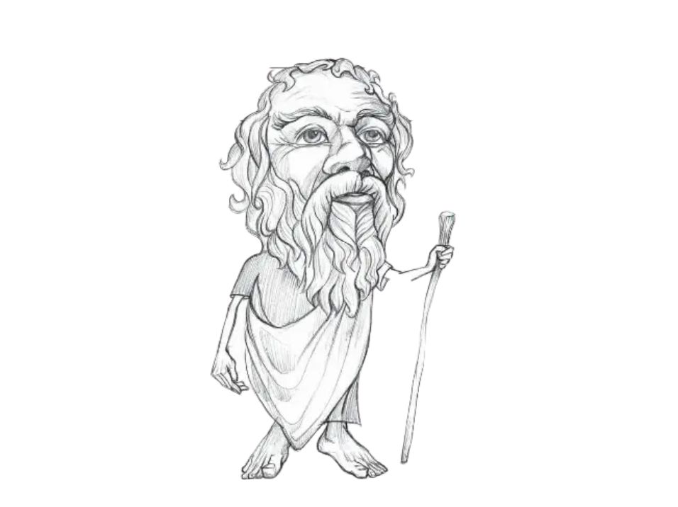 Ilustración de Sócrates de Nacho García Benavente en el blog SeleFilo