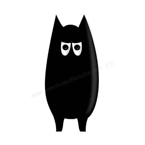 Logo inicial de Selectividad Filosofía con búho negro (2017)